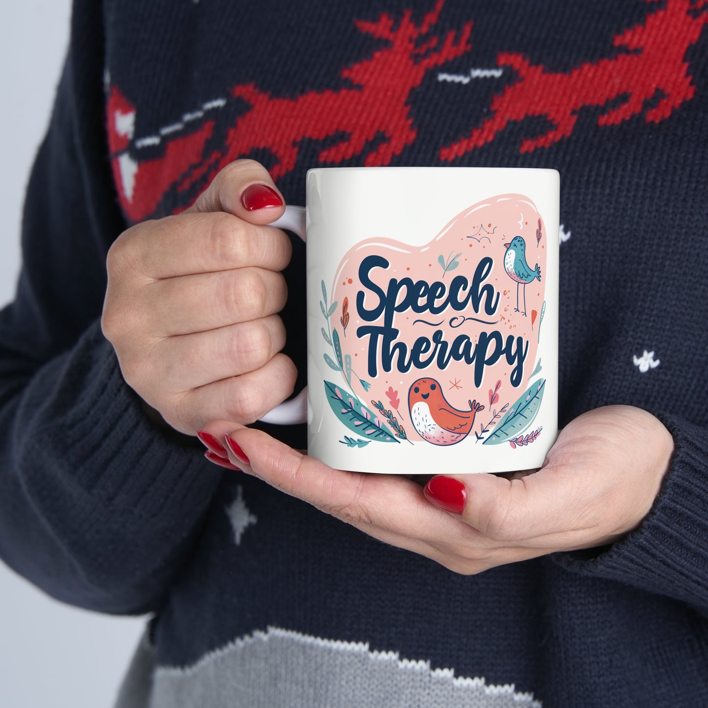 Charming Speech Therapy Ceramic Mug - 11oz Whimsical SLP Coffee Cup