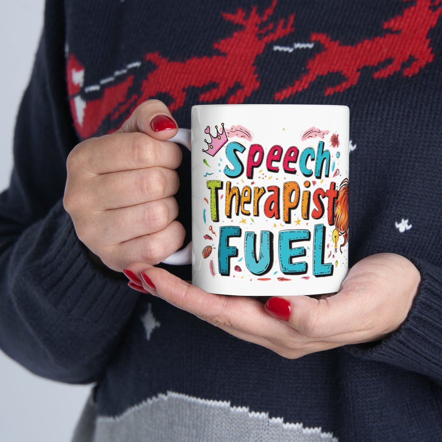 "Speech Therapist Fuel" Ceramic Coffee Mug - 11oz Inspirational SLP Cup