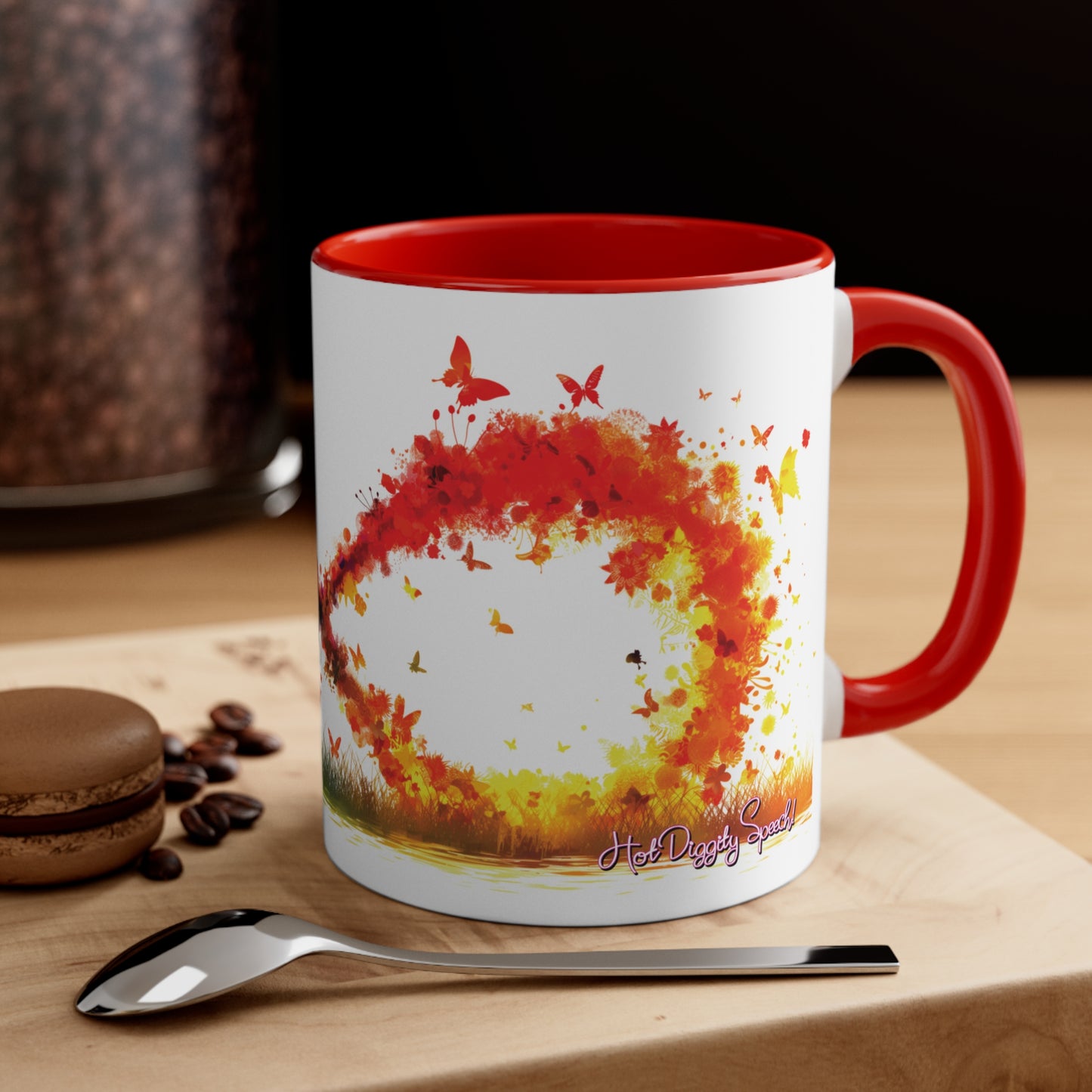 Infinite Love Ceramic Mug - 11oz "Autism Mom" Watercolor Cup with Color Accent Options