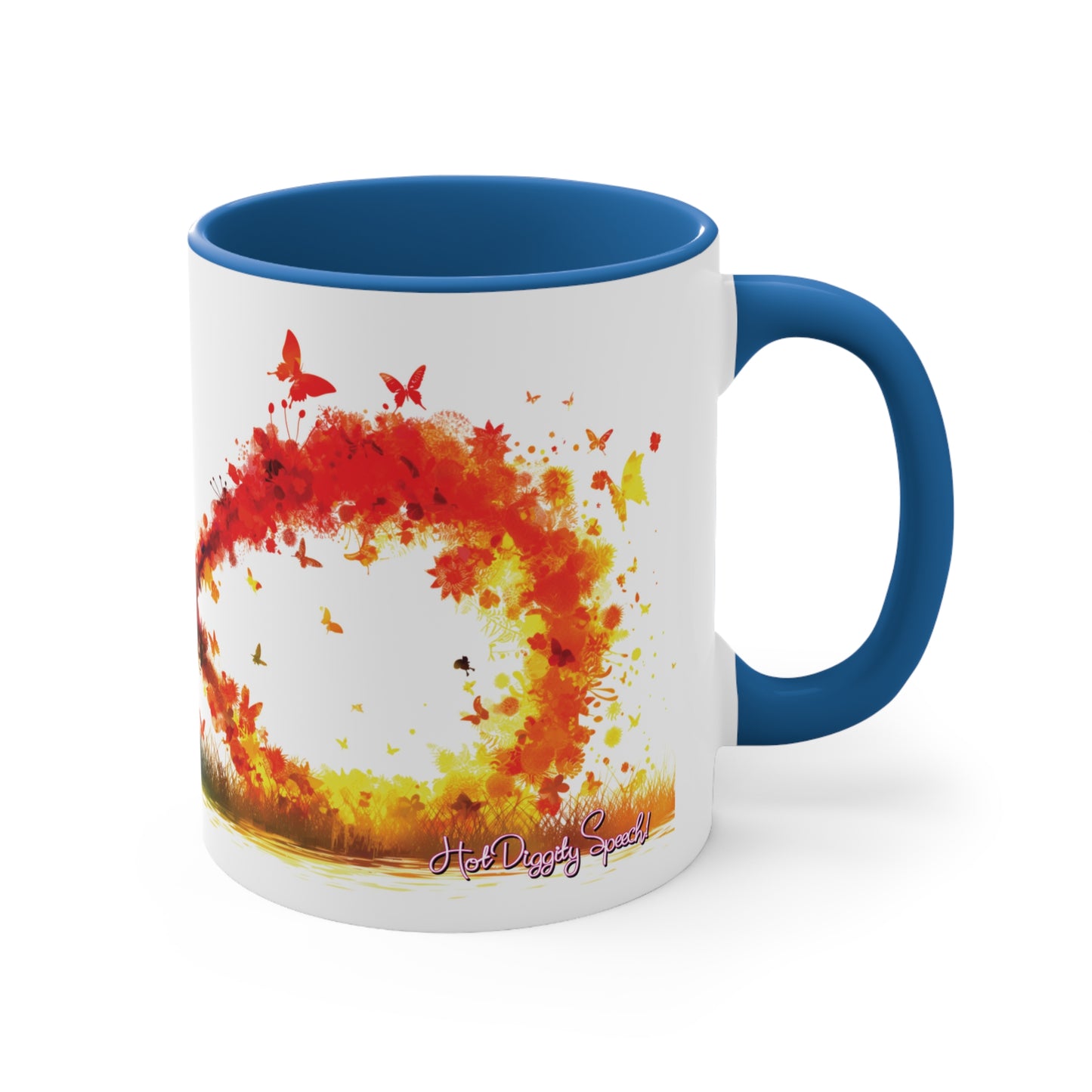 Infinite Love Ceramic Mug - 11oz "Autism Mom" Watercolor Cup with Color Accent Options