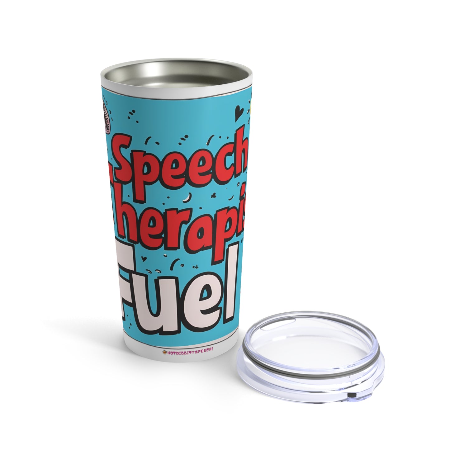 "Speech Therapist Fuel" 20oz Stainless Steel Tumbler - Bold & Energizing Design with Clear Lid