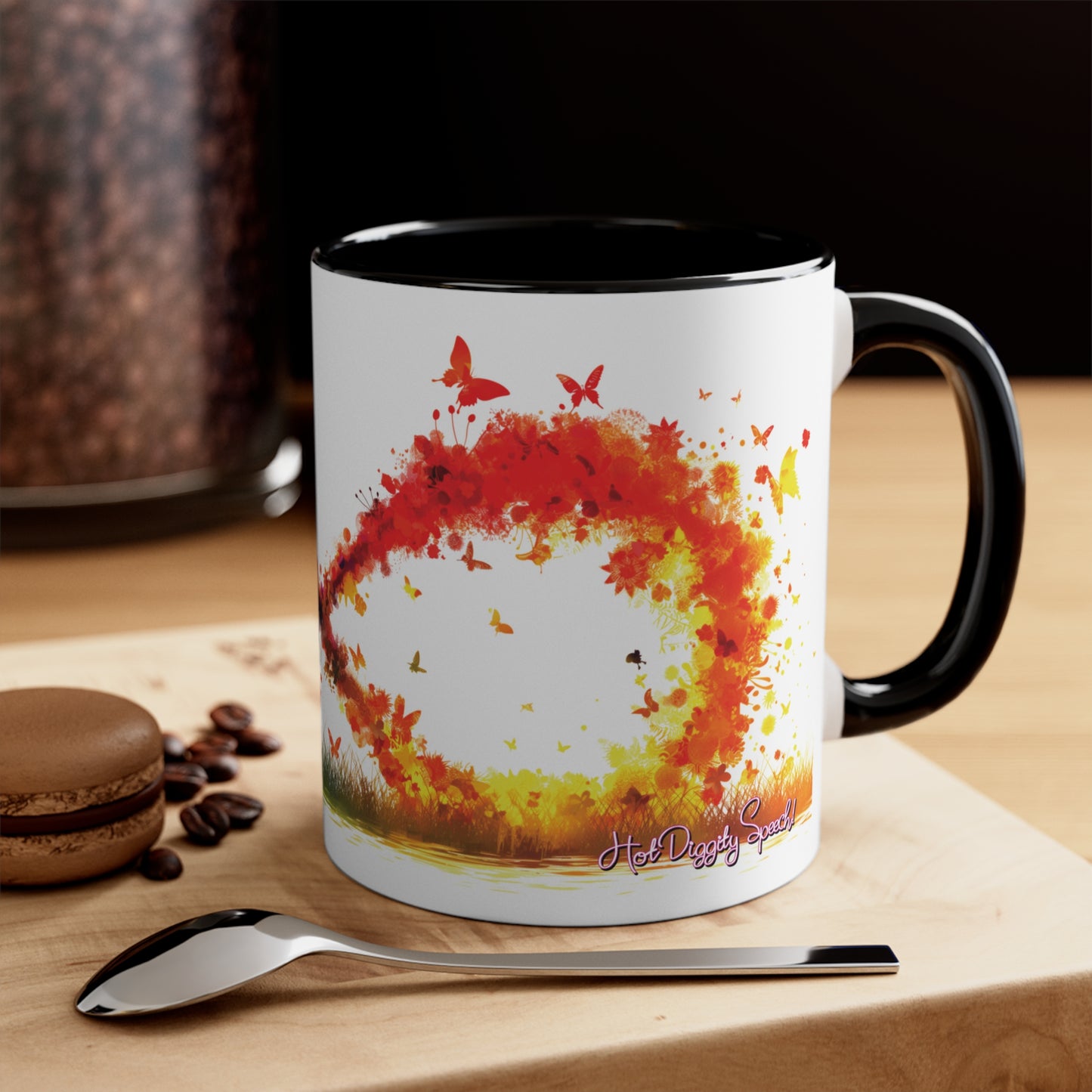 Infinite Love Ceramic Mug - 11oz "Autism Mom" Watercolor Cup with Color Accent Options