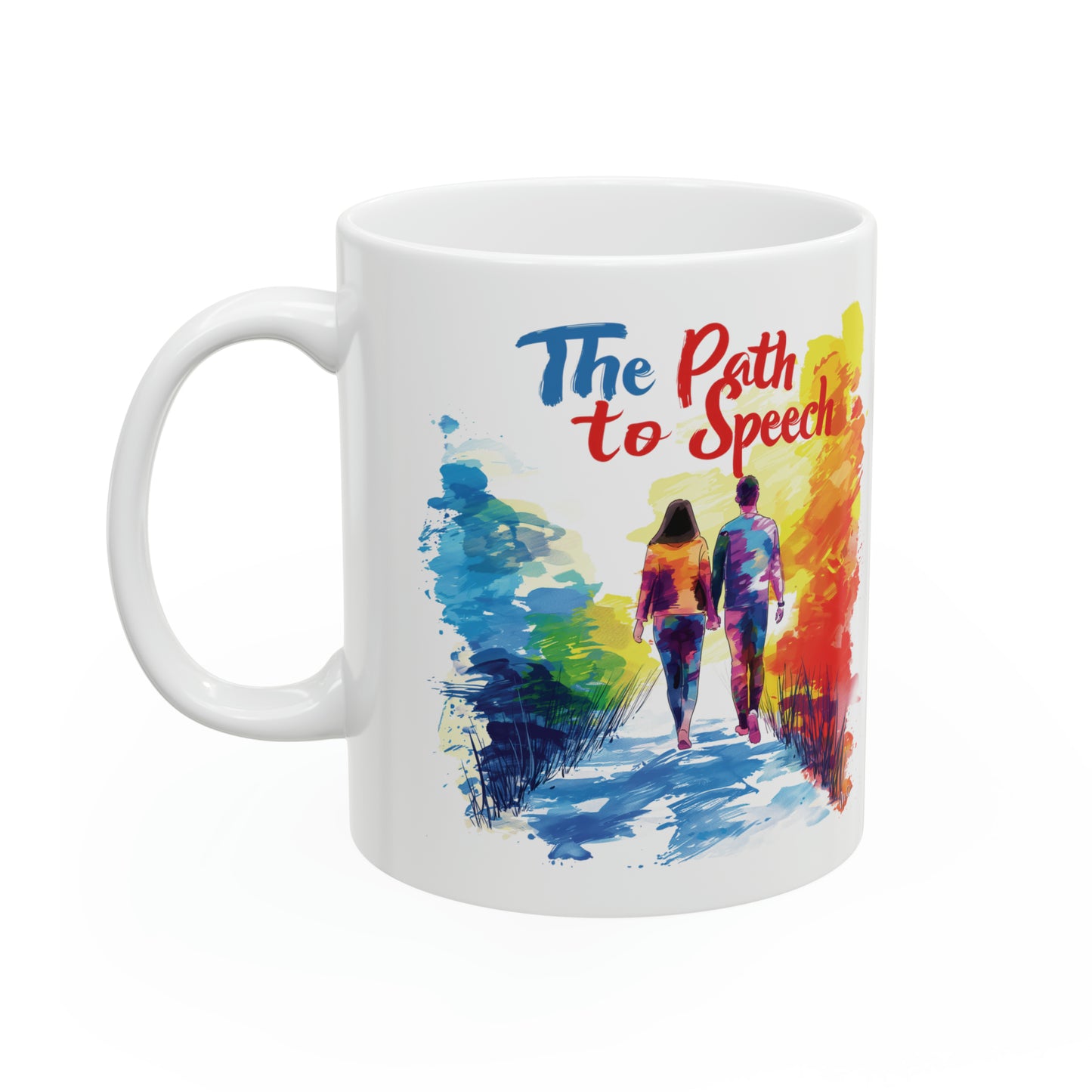 "The Path to Speech" Inspirational Journey Ceramic Mug - 11oz Colorful SLP Coffee Cup
