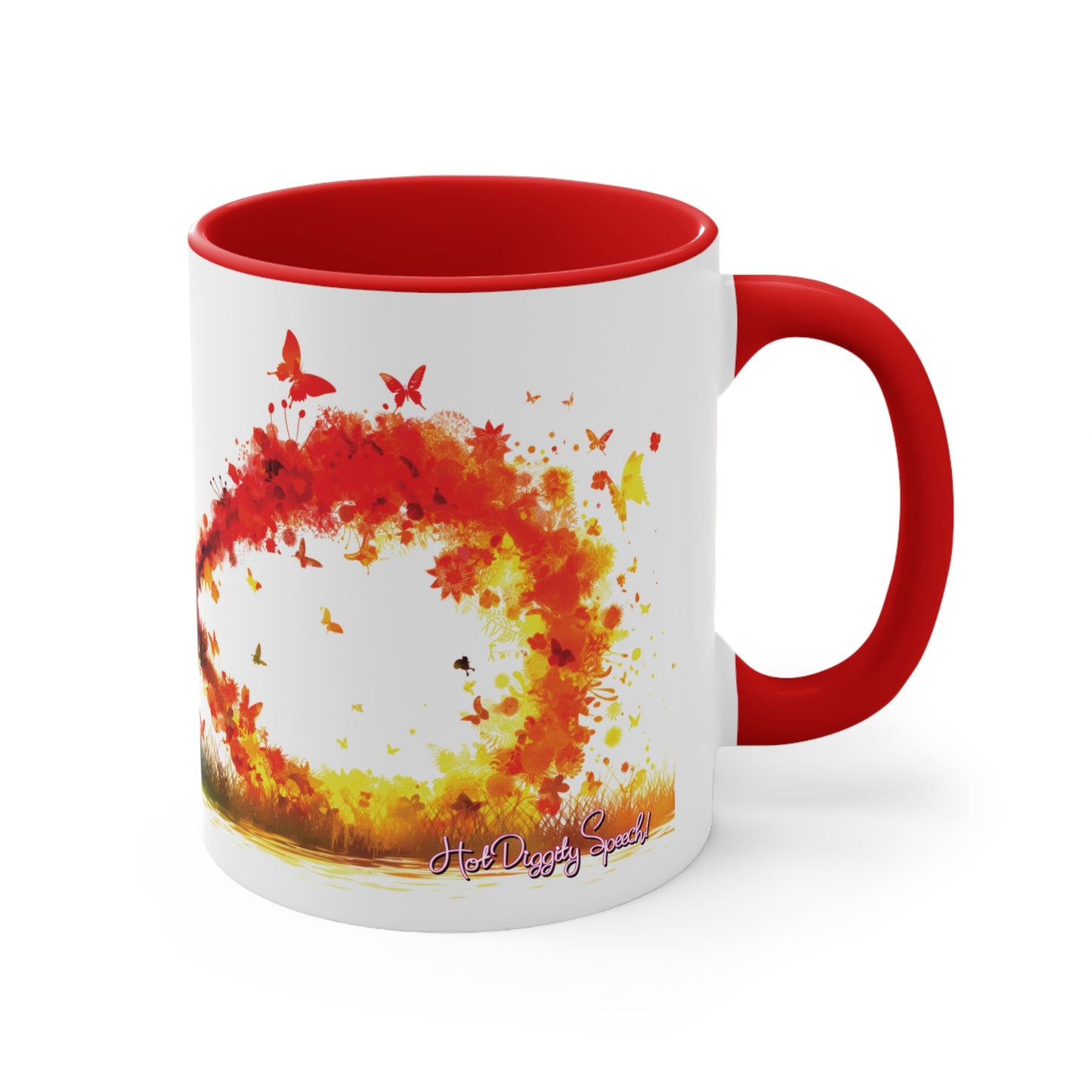 Infinite Love Ceramic Mug - 11oz "Autism Mom" Watercolor Cup with Color Accent Options