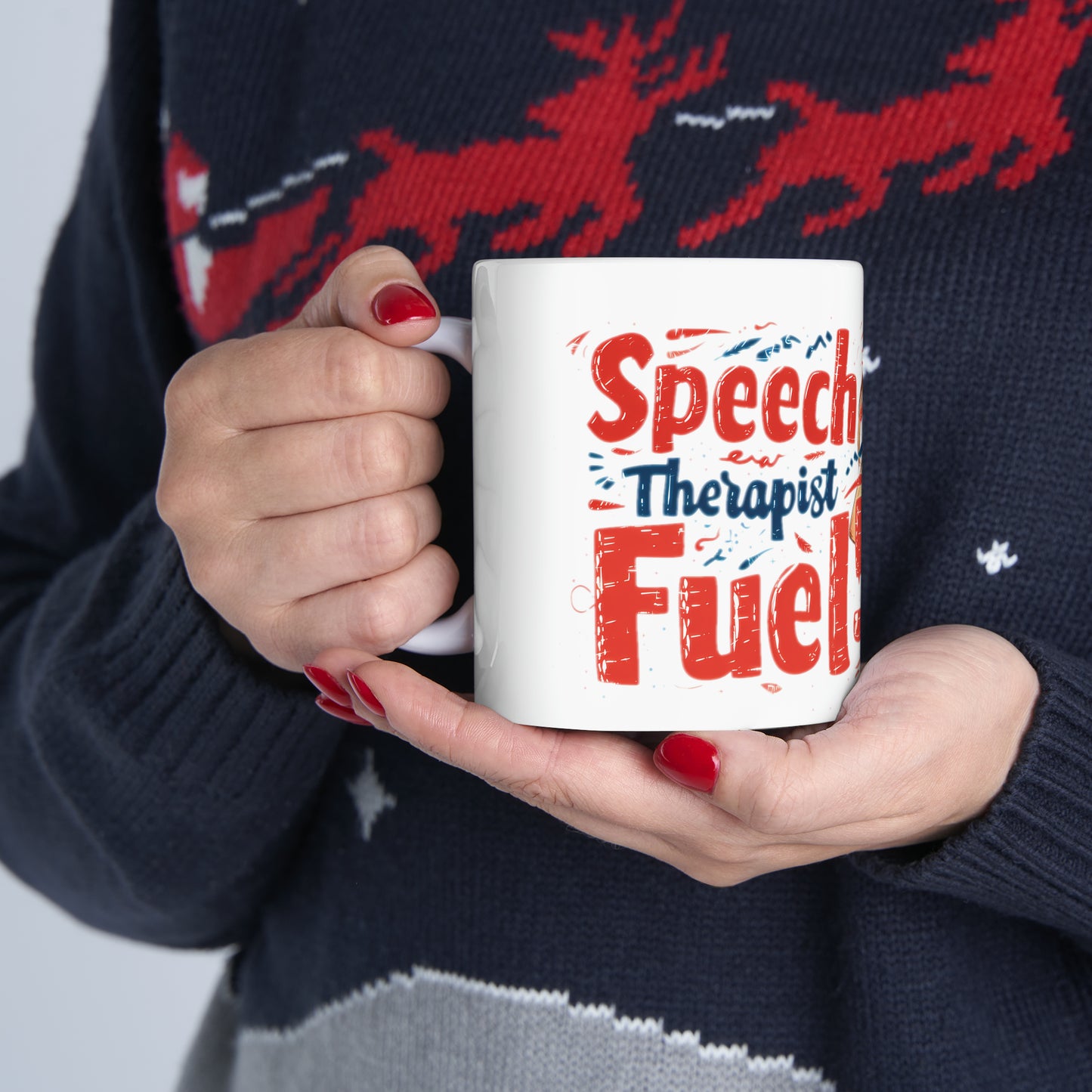"Speech Therapist Fuel" Ceramic Mug - Dynamic & Inspirational 11oz Cup