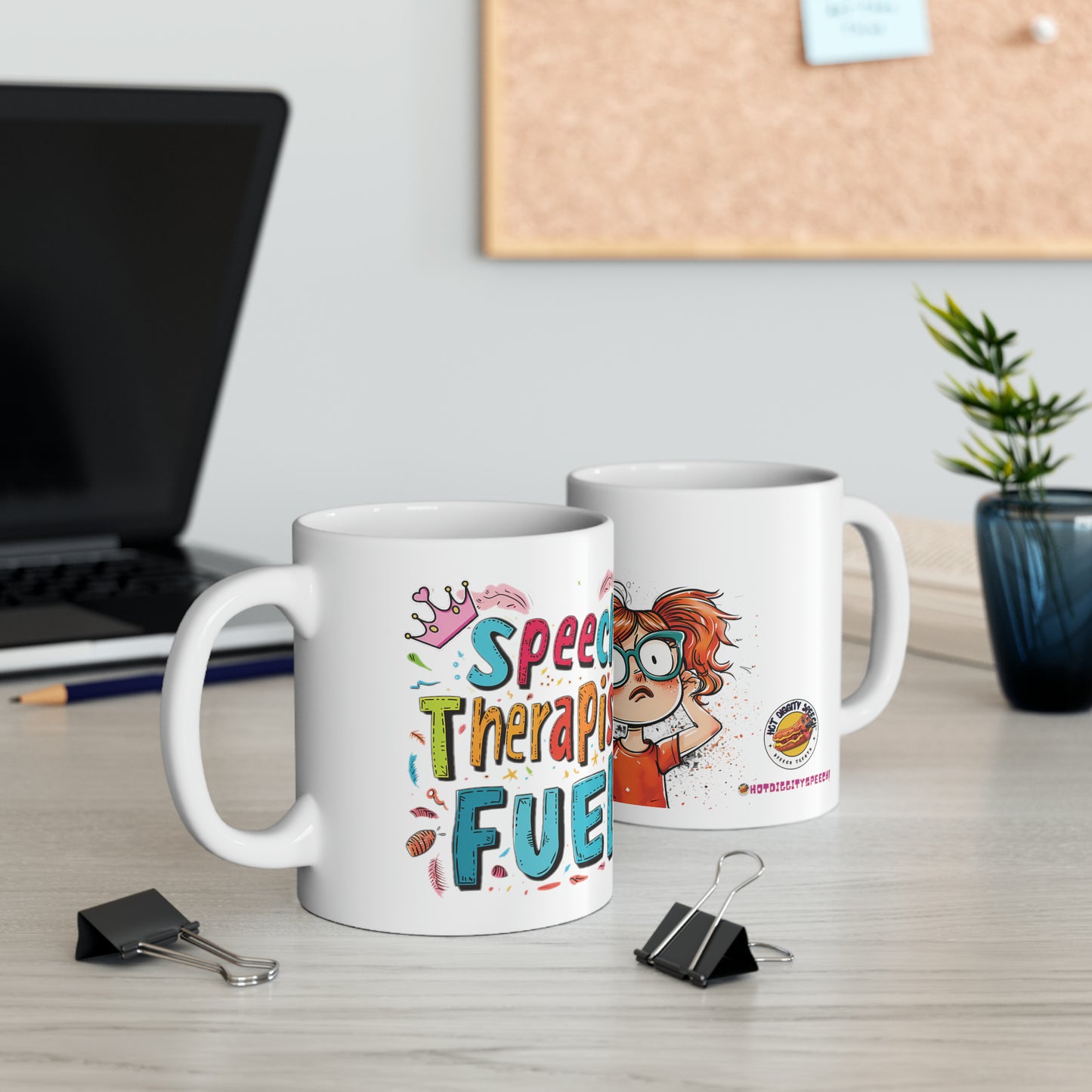 "Speech Therapist Fuel" Ceramic Coffee Mug - 11oz Inspirational SLP Cup