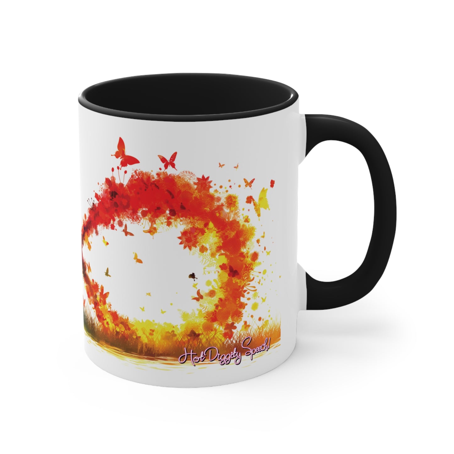 Infinite Love Ceramic Mug - 11oz "Autism Mom" Watercolor Cup with Color Accent Options