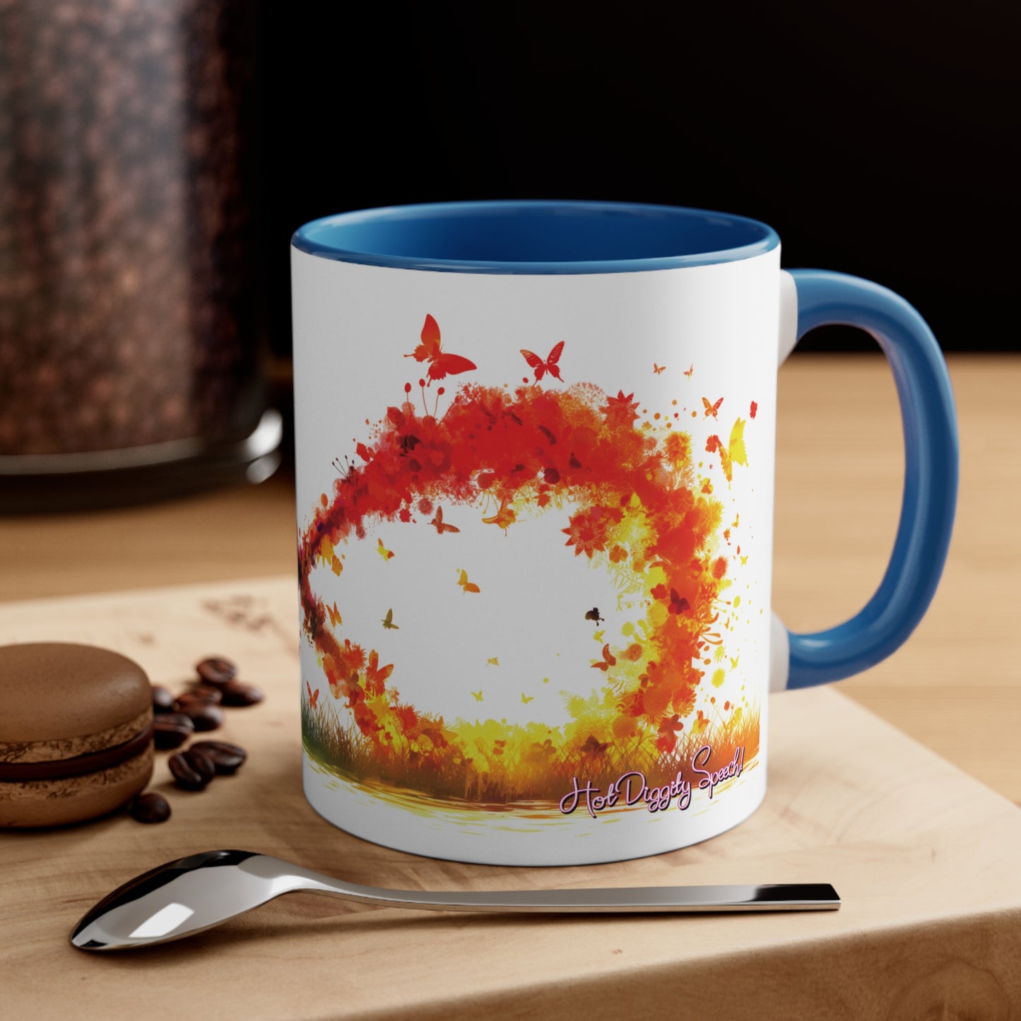 Infinite Love Ceramic Mug - 11oz "Autism Mom" Watercolor Cup with Color Accent Options