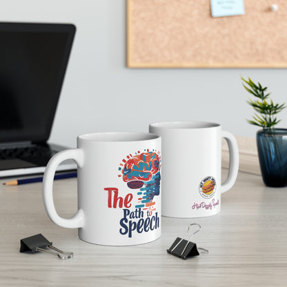 "The Path to Speech" Neurology-Inspired Ceramic Mug - 11oz Educational SLP Coffee Cup