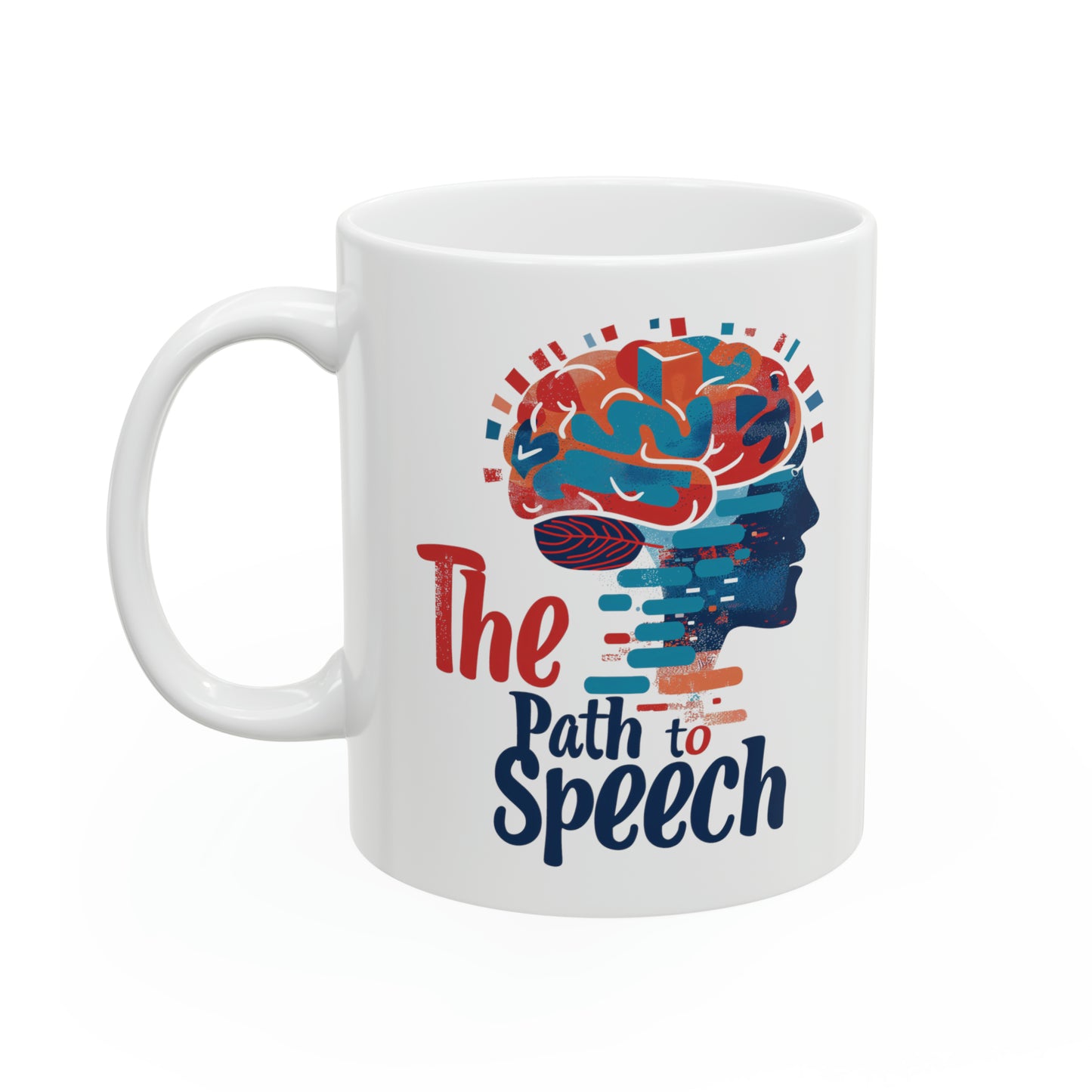 "The Path to Speech" Neurology-Inspired Ceramic Mug - 11oz Educational SLP Coffee Cup